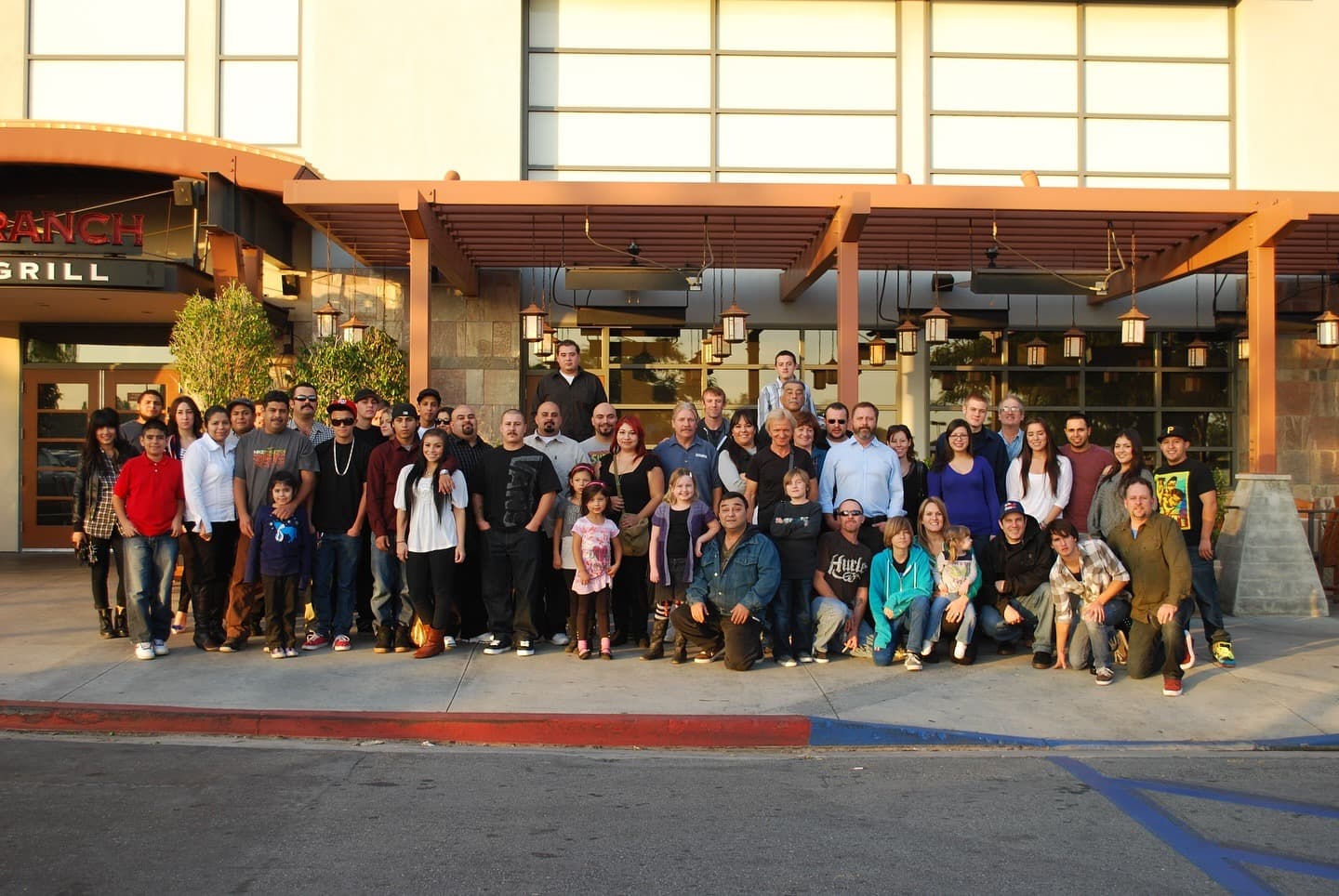 The Bryan Exhaust Service team gathered outside a client restaurant